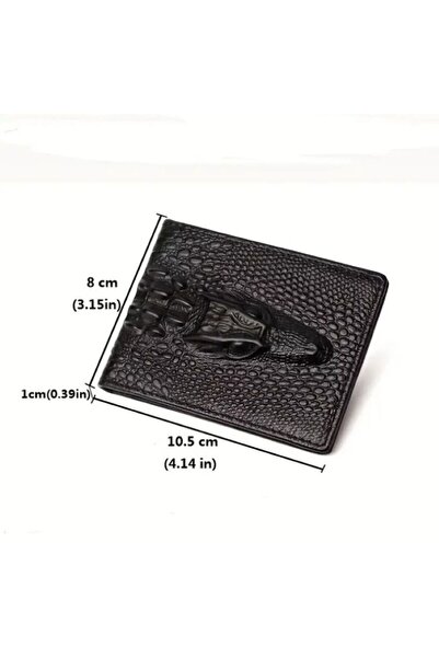 Dgt Luxury Crocodile-Themed Short, Vegan, Multi-Compartment, Collectible, Gift Men's Wallet