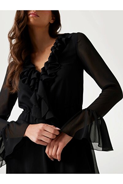 Guess Sana Kadın Siyah Elbise W5PK2RWP690-JBLK