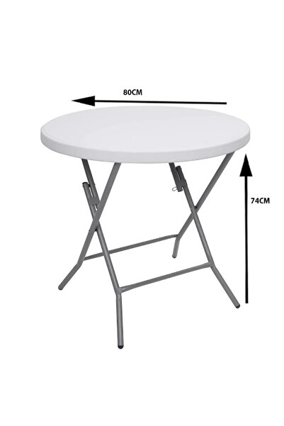 ABAREEK Round plastic folding table 74 x 80 cm