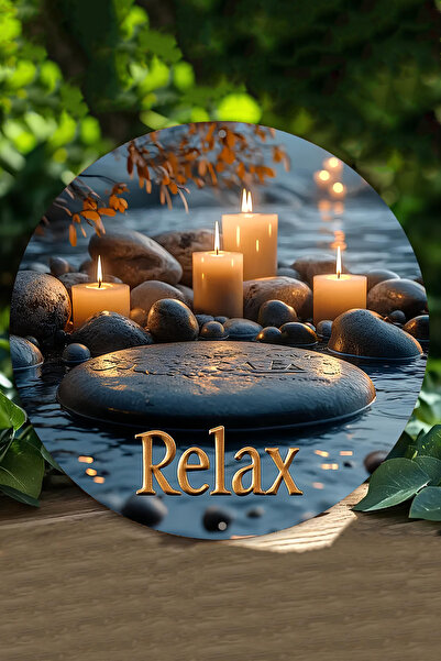 kutuTR RELAX Temalı UV Baskılı 3D GÜRÜNÜMLÜ MDF Duvar Süsü – 33x33 cm & 20x20...