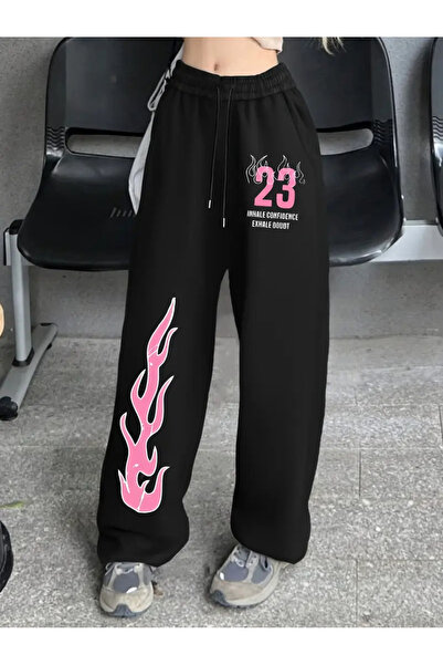 Toum Street Style εμπριμέ unisex φαρδιά αθλητική φόρμα