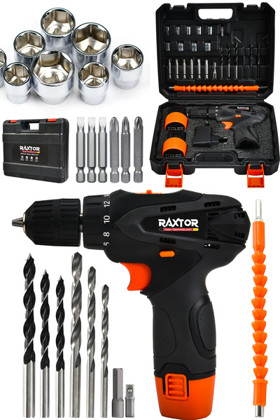 RAXTOR 36V Çift Akülü Vidalama Şarjlı Matkap