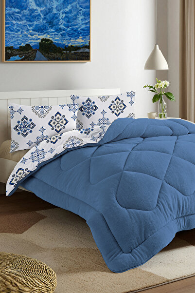 EVA Patterned Double Welsoft Quilt +2 Pillowcases 50X70Cm / Double-Sided, Modern Design
