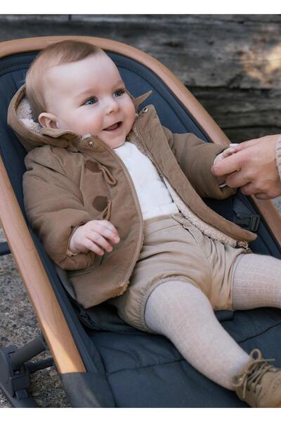 MAYORAL Newborn Erkek Bebek Çoban Düğmeli Mont Kahverengi