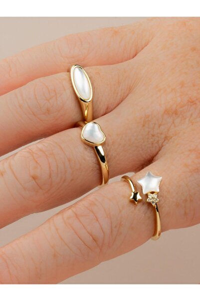 Portakal Esintisi Amoria Heart Stone Adjustable Ring