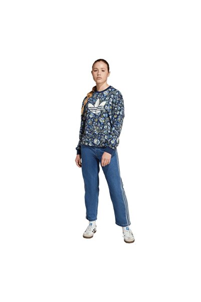 adidas Çocuk Mavi Sweatshirt CREW JX6316