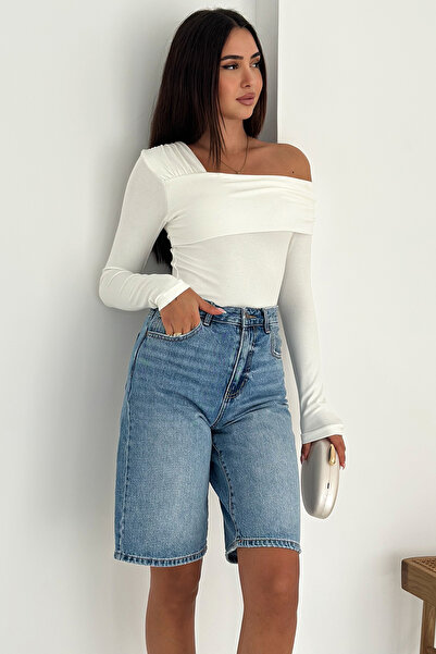 Noa Noa Γυναικεία μπλούζα με γιακά Madonna – Μαλακή υφή & εφαρμοστή κοπή που ταιριάζει στο σώμα