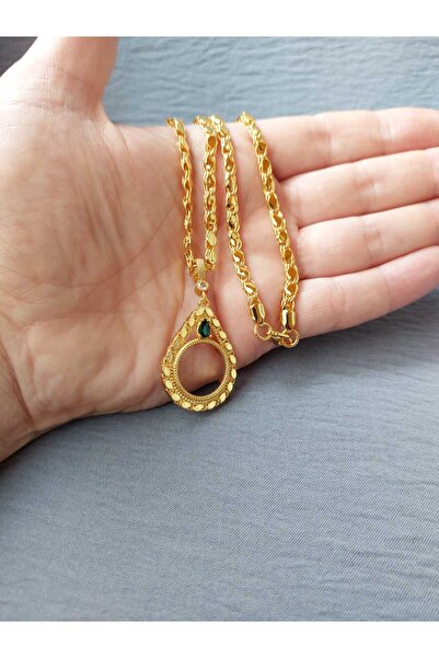 GEZERGOLD TAKI çeyrek arpa zincir kolye 65cm 24ayar altın kaplama kolye