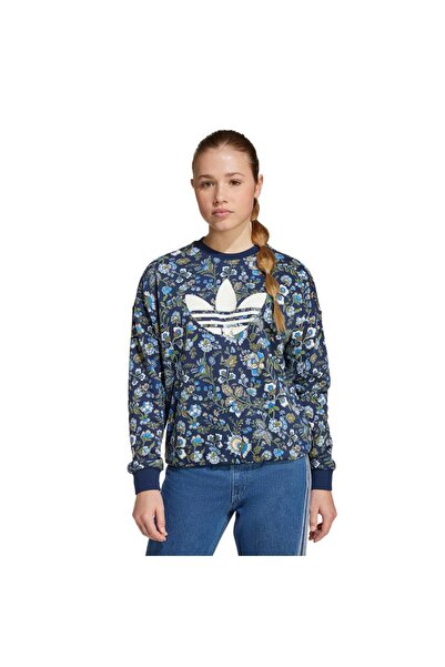adidas Çocuk Mavi Sweatshirt CREW JX6316