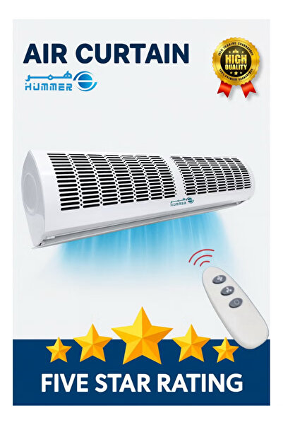 HAMER ستارة هوائية بطول 120 سم – عزل مثالي للحشرات والحرارة، مزودة بجهاز تحكم عن بعد Air Curtain
