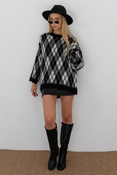 Noa Noa Women's Oversize Sardon Mohair Sweater – Soft Textured & Patterned