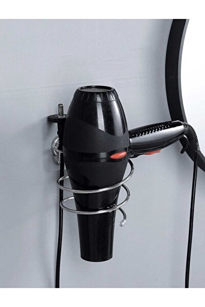 Fstyle حامل مجفف الشعر المثبت على الحائط بتصميم حلزوني - ملصقات بدون مسامير، ...