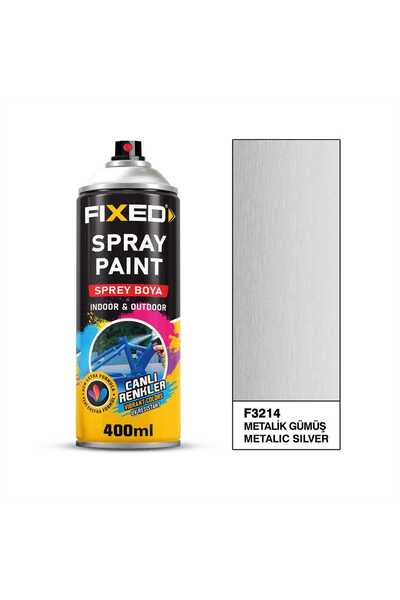 FIXED F3214 AKRİLİK SPREY BOYA METALİK GÜMÜŞ EFEKT 400 ML SILVER