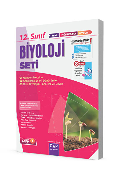 Çap Yayınları Çap Plus 12. Sınıf Anadolu Biyoloji Fasikül Konu Anlatımlı Seti