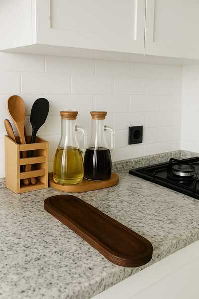 ahşaptandunyalar Ahşap Kirli Kaşık Altlığı