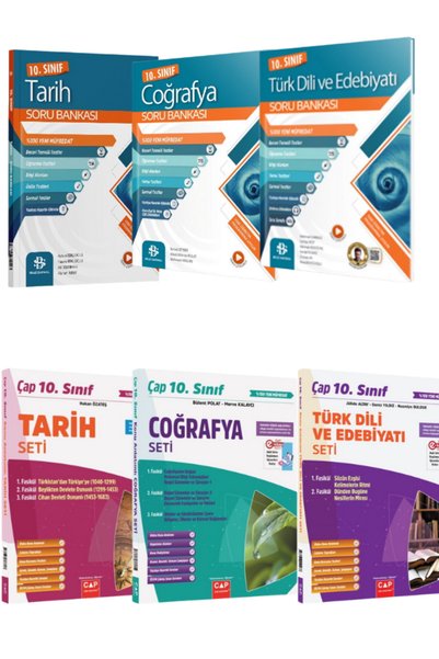 Çap Yayınları ÇAP - BİLGİ SARMAL 10. SINIF TARİH- COĞRAFYA - EDEBİYAT SET