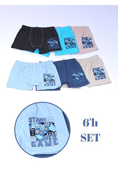 DK İÇ GİYİM ERKEK ÇOCUK BASKILI BAKSER 6LI SET