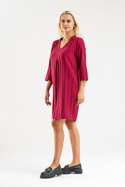 Bold & Young Rochie din lycra din bumbac spalat cu buzunare