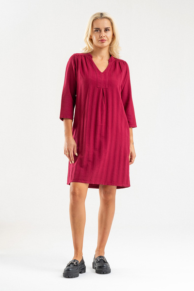 Bold & Young Rochie din lycra din bumbac spalat cu buzunare