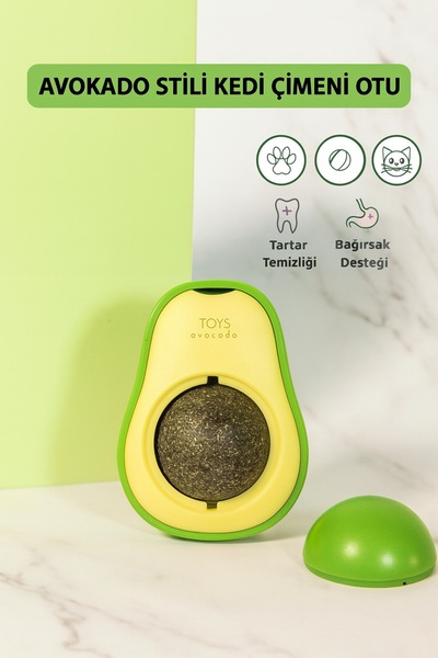 obrigado Natural Catnip Edible Catnip Herb Play Ball Toy Ball Toy Cat Licking Ball Avocado