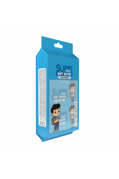 VEBOX 8'li Mini Cep Islak Mendil Mavi Seri