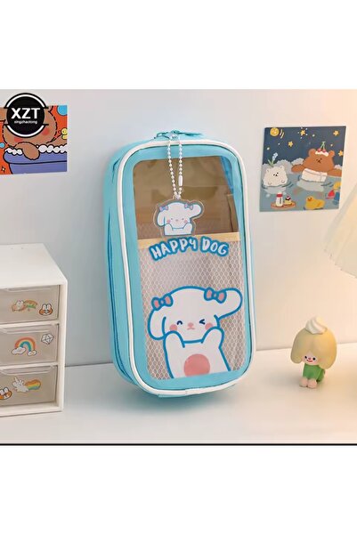 Meyra Accessories sanrio kawaii husă transparentă din pânză de mare capacitate, specială pentru creion, portofel, cadou pentru preșcolar