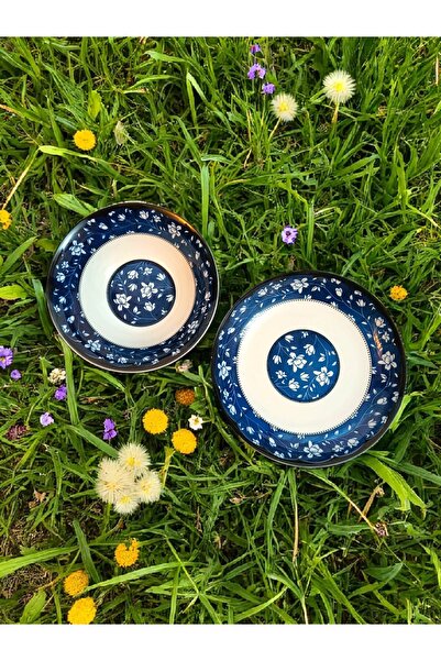 OEM 12-piece set of plates and bowls with blue floral pattern