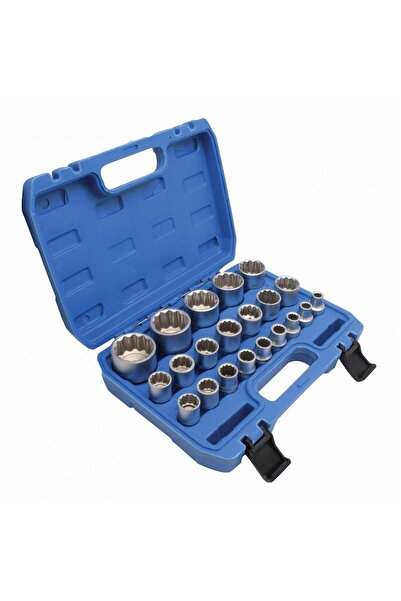 GLOBAL TOOLS SET 21 DE TUBULARE BIHEXAGONALE 12 LATURI / COLTURI 1/2 8-36 MM