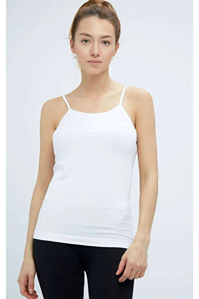 shopwave Elite Life Women's Rope Strap Non-Marking Long White Undershirt 846