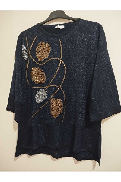 anne moda ankara Πλεκτά 1ης ποιότητας, λαμπερά, μανίκια τριών τετάρτων, άνετη εφαρμογή, βαμβακερό πουλόβερ