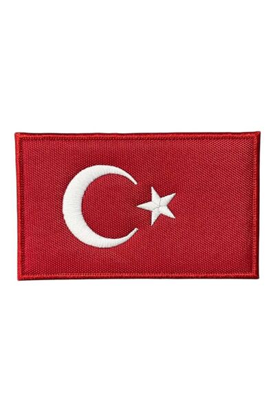 Ex Patch Türk Bayrağı Nakış Peç Patch 12x8 cm - 12x8 cm