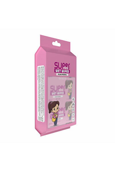 VEBOX 8'li Mini Cep Islak Mendil Pembe seri