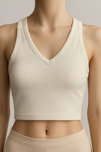 Kadın Kumaş Geniş Askılı Crop Bluz