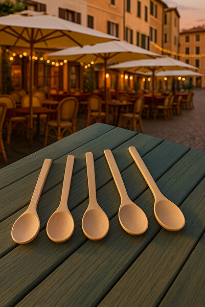 Metler Ahşap Tahta Kaşık 6'Lı Set 23 cm | Yemek, Tatlı, Çorba Servis Kaşığı Mutfak Gereçleri