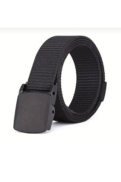 KUBİLAY ASKERİ MALZEME Palaska-Kemer Black Plastic Buckle Non-Slip