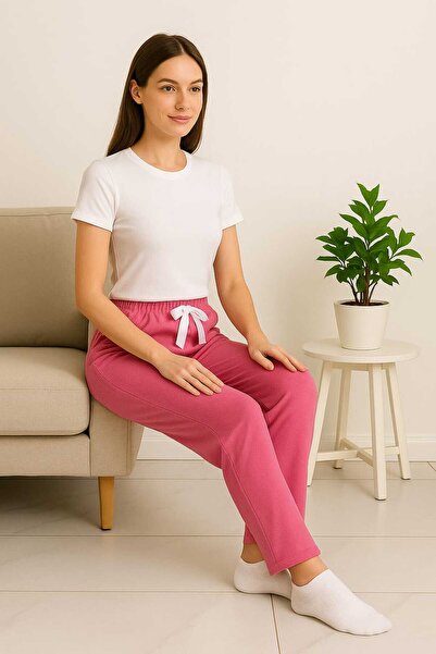 FAMES PİJAMA Winter Thick Fleece Lined Women's Pajama Bottoms