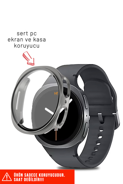 Nezih Case Samsung Galaxy Watch 8 40mm Uyumlu Sert PC Kasa ve Ekran Koruyucu