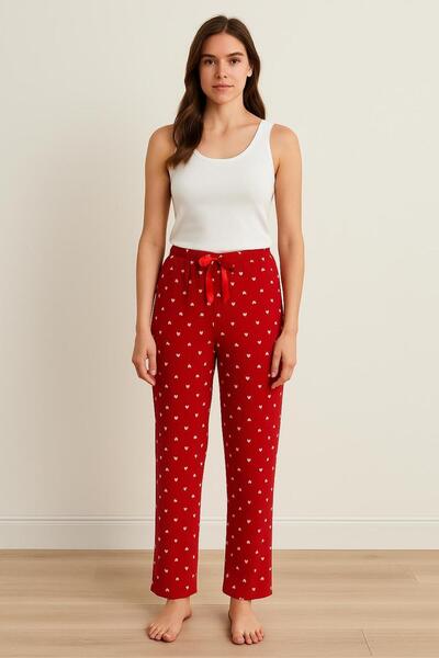 FAMES PİJAMA Winter Thick Fleece Lined Women's Pajama Bottoms