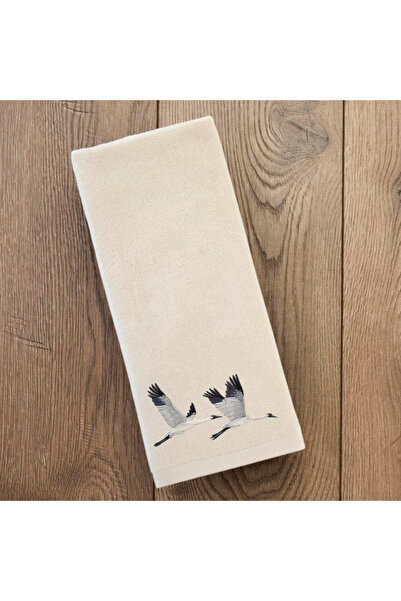 Ursa Crane Embroidered Design Towel 30X50