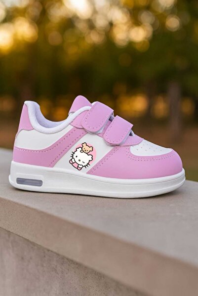 amazoondesing Işıklı Hellho Cat sweet baskılı Kız Çocuk Spor ayakkabı sneaker