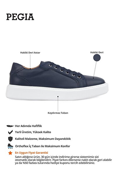 Pegia Star Γνήσιο Δερμάτινο Sneaker 500970