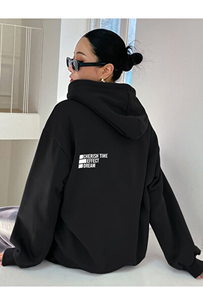 LAYORA Nou sezon cu imprimeu – supradimensionat cu glugă Swea tricou