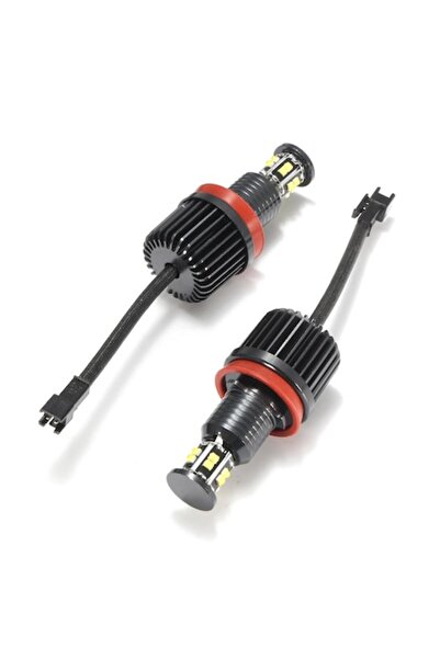 LinePartsBim Set faruri LED Angel Eyes 120W DRL H8 Canbus compatibile cu BMW