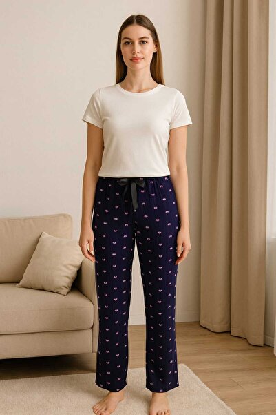 FAMES PİJAMA Winter Thick Fleece Lined Women's Pajama Bottoms