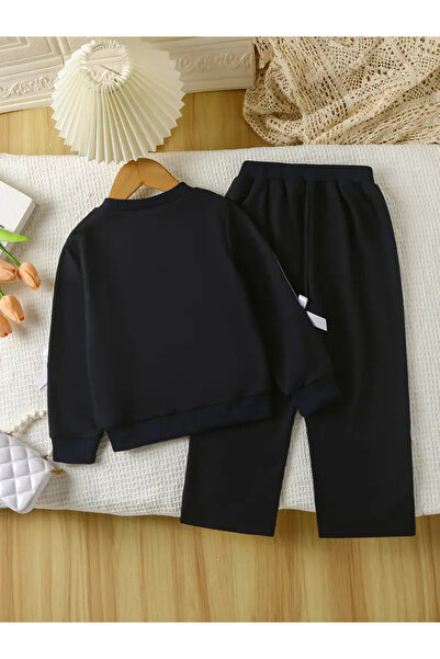 Entel Side Stripe Bow Detailed Bottom Top Girls' Set