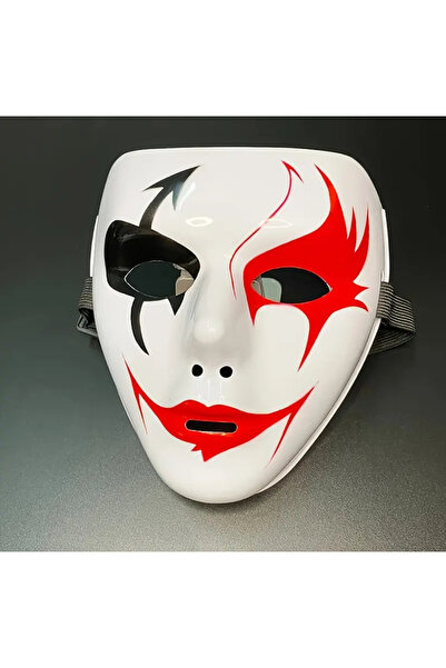 CN Halloween Kostüm Maskesi - Tam Yüz Boyalı Palyaço, Ayarlanabilir Kayışlı -...