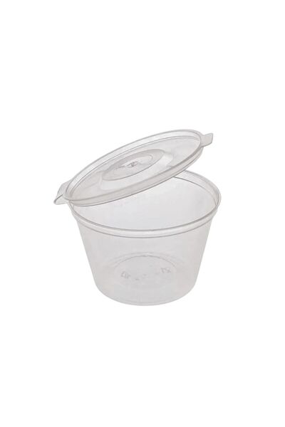 LYOBEST Set 50 Sosiere rotunde cu capac atasat, reutilizabile, groase, 120 ml