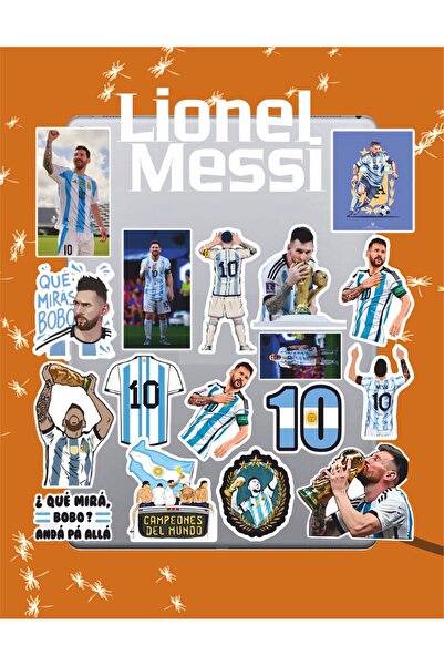 Hediyeni Al Lionel Messi Sticker Seti | Laptop Ajanda Notebook Tablet Telefon...