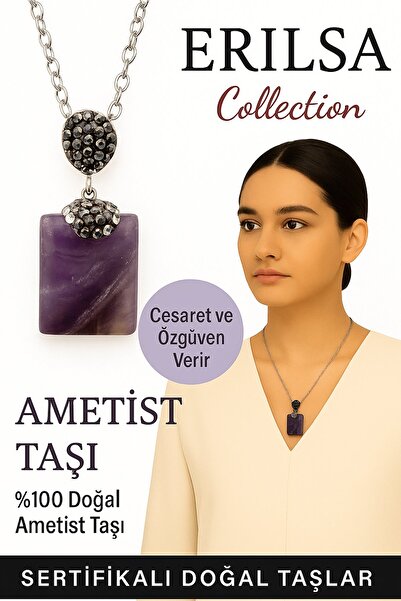 Erilsa قلادة من حجر الزركون المعتمد وحجر العقيق الطبيعي - تصميم أنيق يمنح الشجاعة والثقة بالنفس