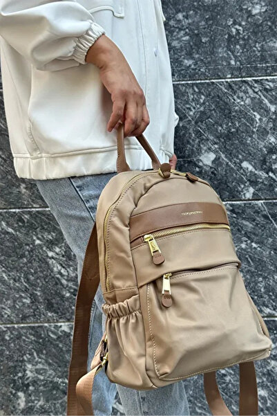 Just Polo Women's Adjustable Strap Imported Satin Fabric Luxury Backpack Shopper